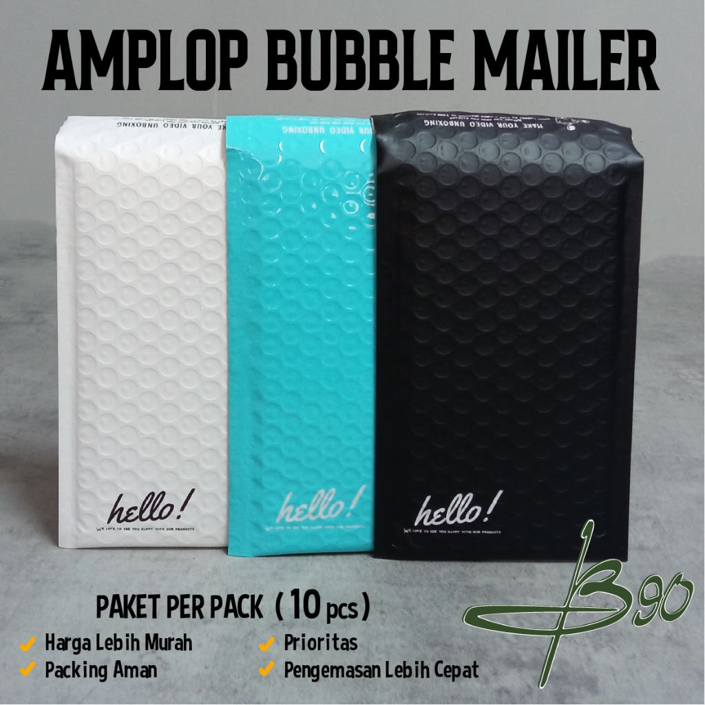 

Amplop Bubble Mailer Rusfet 12x18 + 4 cm Amplop Bubble Envelope Security Bag (10 pcs)