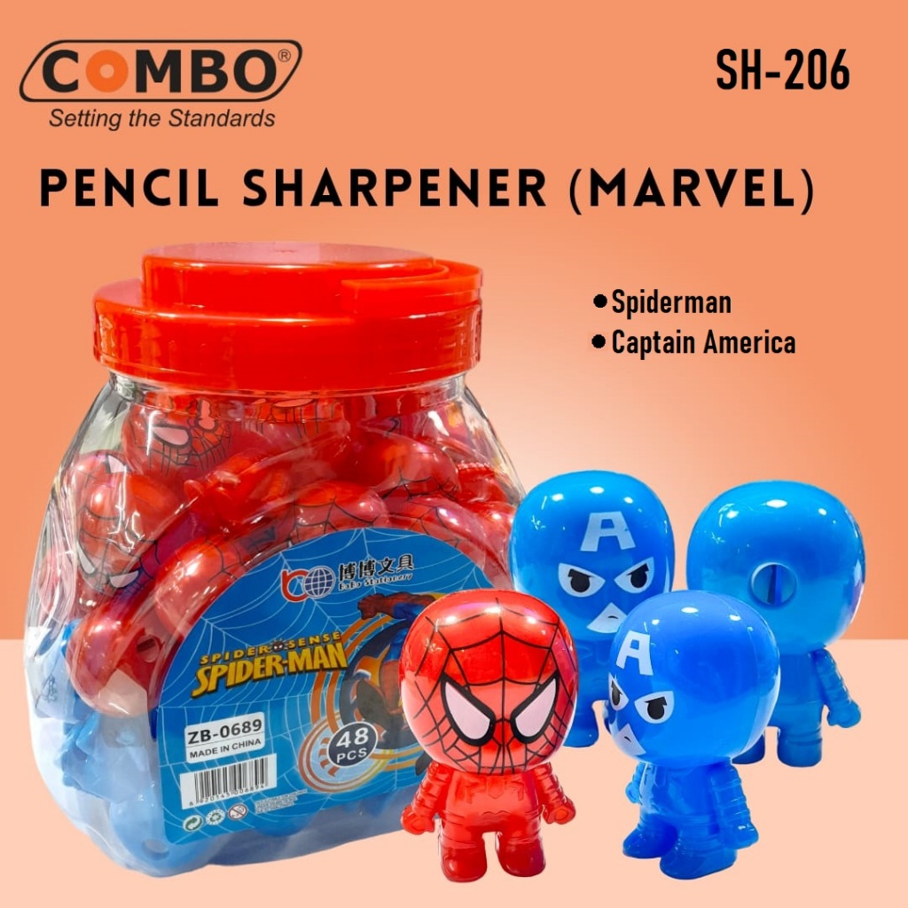 

Serutan Lucu / Serutan Spiderman / Rautan Pensil Lucu / Serutan Pensil Marvel / Penyerut Pensil / Pencil Sharpener SH-206
