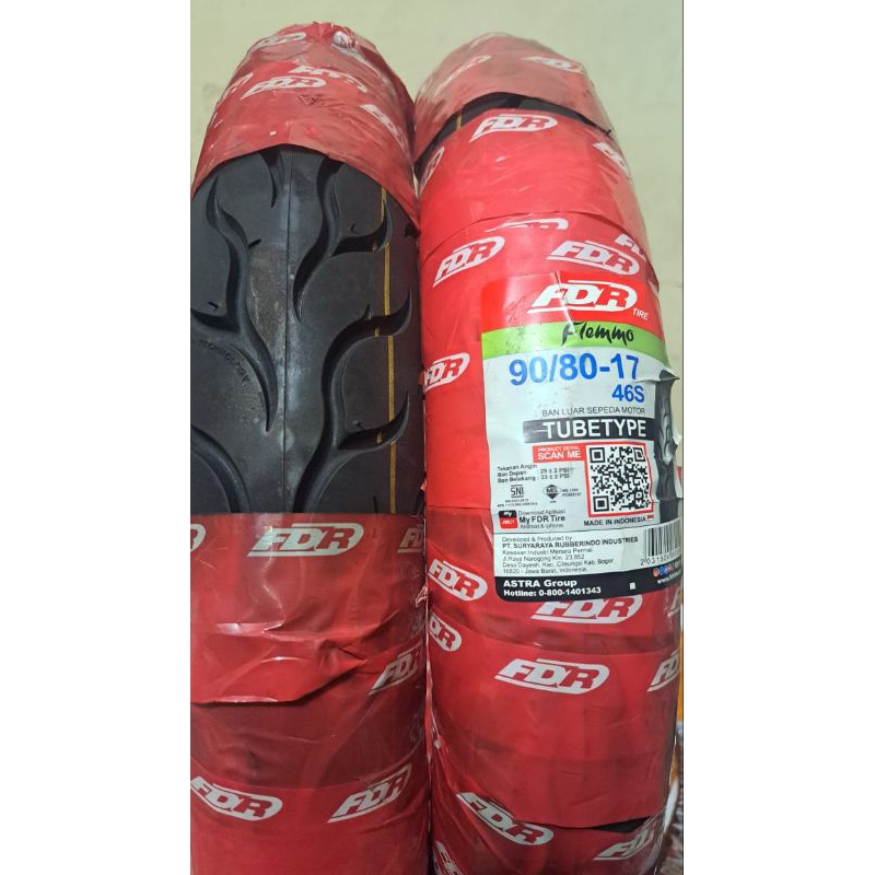 Ban luar FDR Flemmo 90/80-17 Tubetype