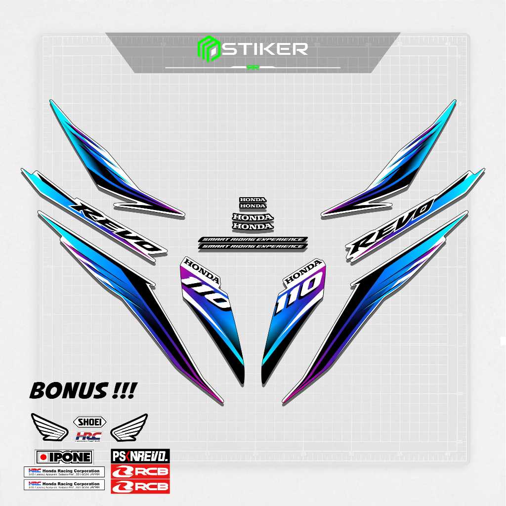 STRIPING STOCK DECAL HONDA ABSOLUTE REVO 110 LAMA / OLD TAHUN 2009 / STIKER REVO / REVO ABSOLUTE / L