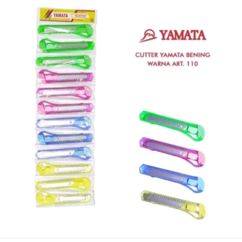 

(12pcs) Cutter bening murah / Cutter yamata / Cutter besar / Cutter kecil