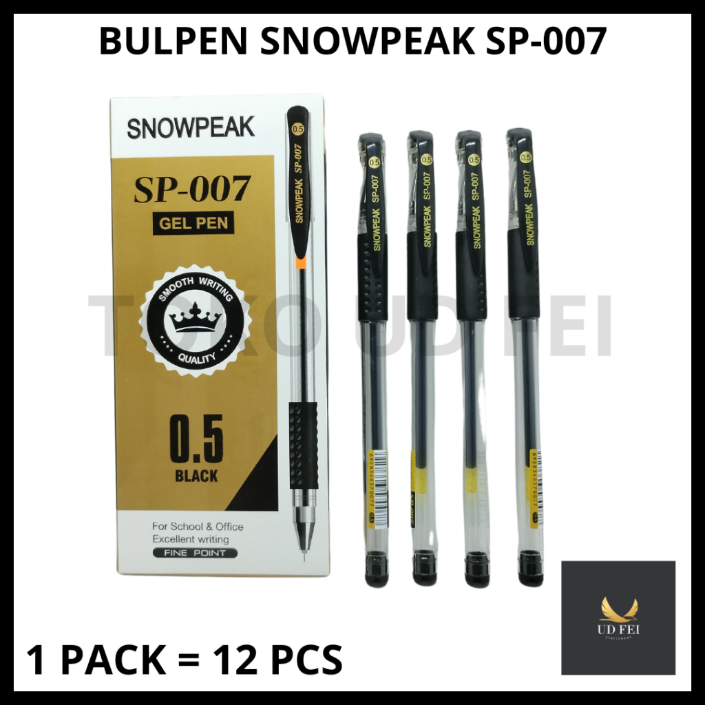 

(1 PACK) Bulpen Snowpeak/Bulpen Gel Snowpeak SP-007/Bulpen Gel Hitam