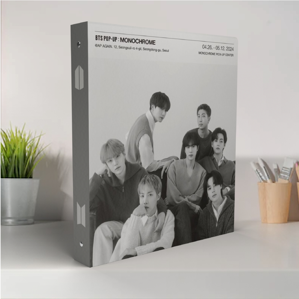 BINDER PC PHOTOCARD BTS MONOCHROME