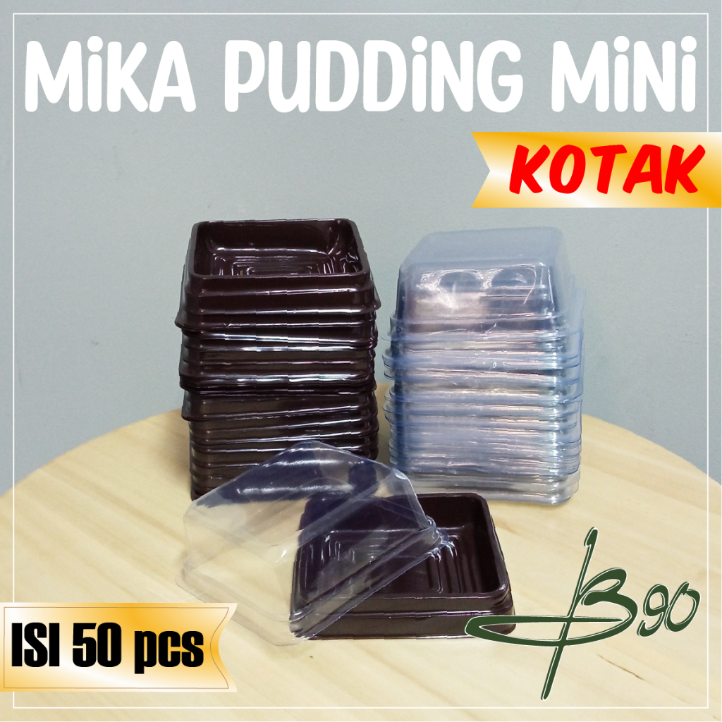 MIKA TRAY PUDDING KOTAK MINI 50 PCS