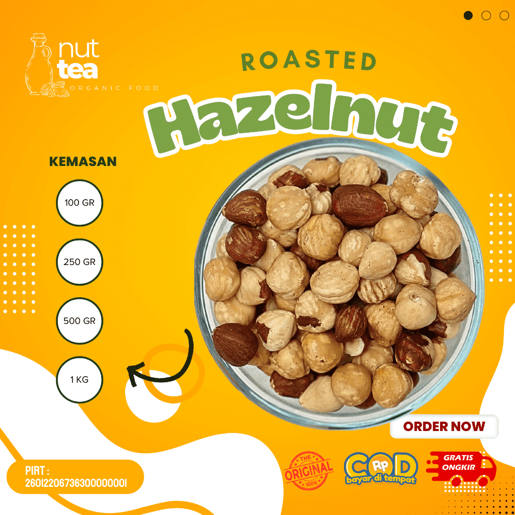 

Roasted Hazelnut 500gr - Kacang Hazelnut Panggang