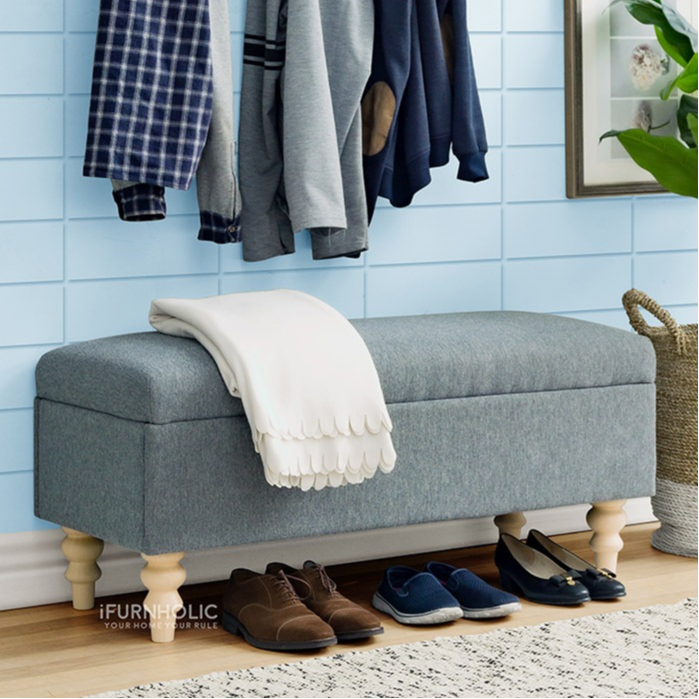 IFURNHOLIC Tessa Storage Bench | Sofa Panjang Tempat Penyimpanan Serbaguna | Bangku Penyimpanan