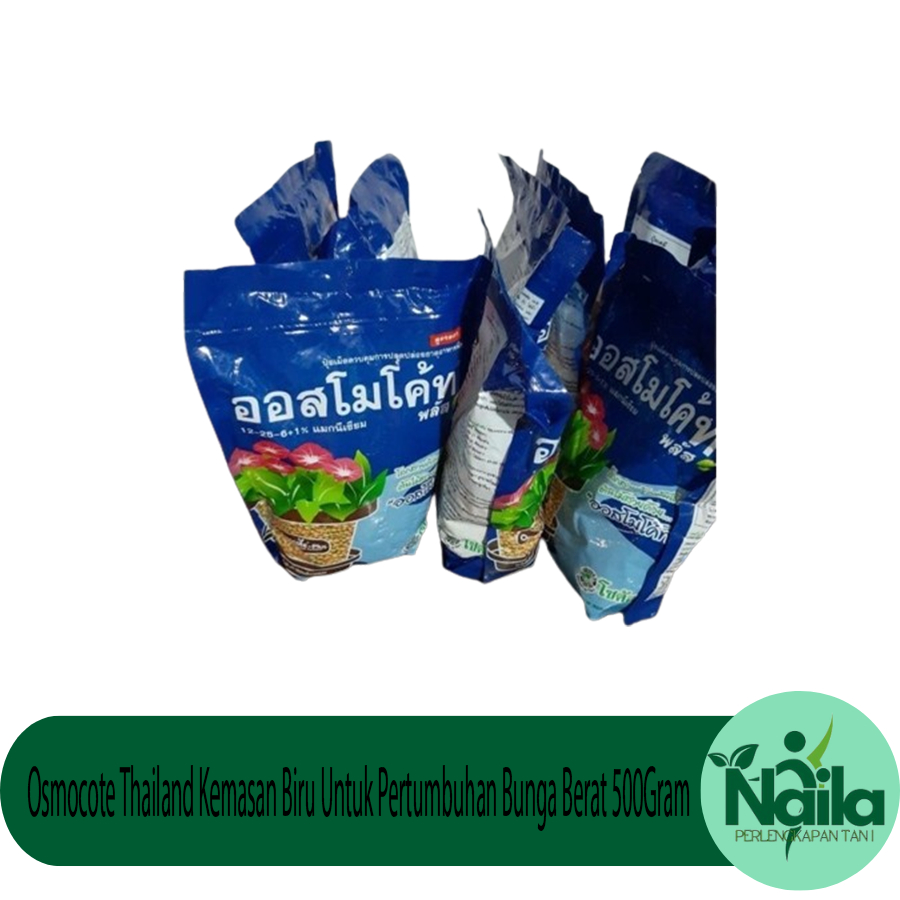 Osmocote Thailand Kemasan Biru Untuk Pertumbuhan Bunga Berat 500Gram