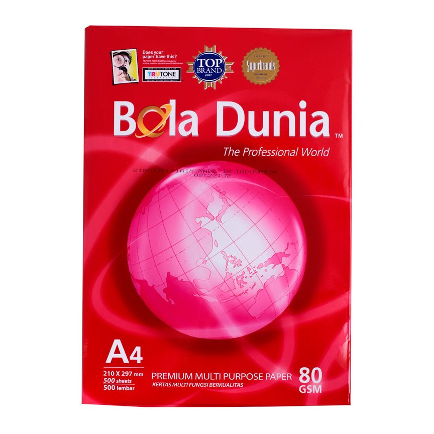 

Gramedia Daan Mogot-Bola Dunia - Kertas HVS A4 80 Gram