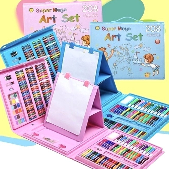

crayon super mega art set 208 pcs alat gambar crayon super mega art 208 pcs