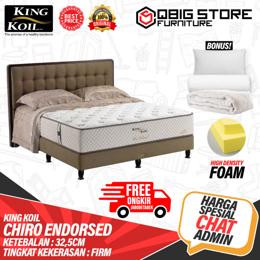 Springbed King Koil Chiro Endorsed Kasur Spring Bed Matras
