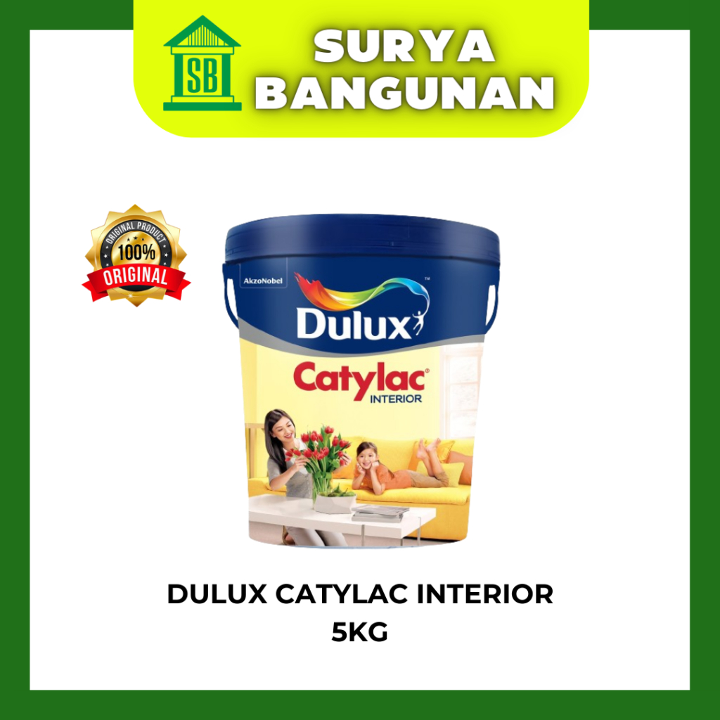 Cat Tembok Dulux Catylac Interior 5 Kg Ready Semua Warna Lengkap