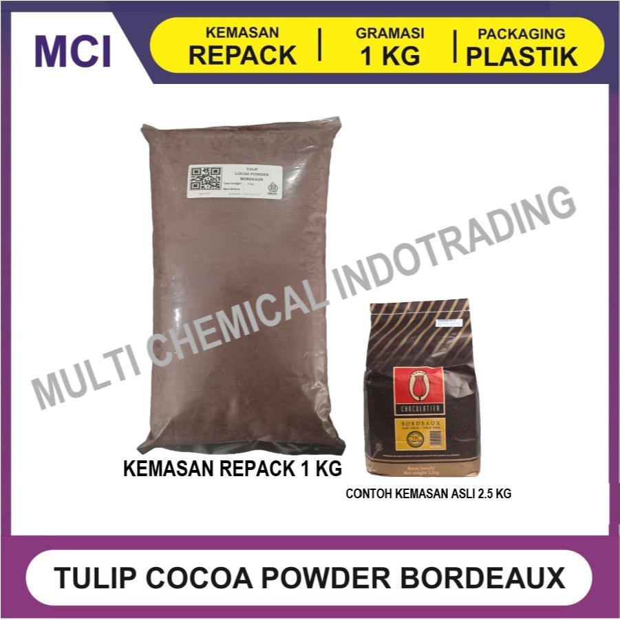 

TULIP BORDEAUX COKLAT BUBUK / COCOA POWDER 1 KG