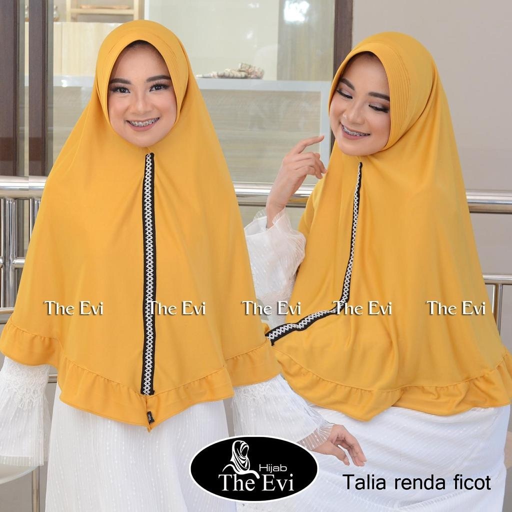 Bergo instan Talia Renda Hijab kekinian Jilbab terbaru 2021 Kerudung Jumbo  syar'i