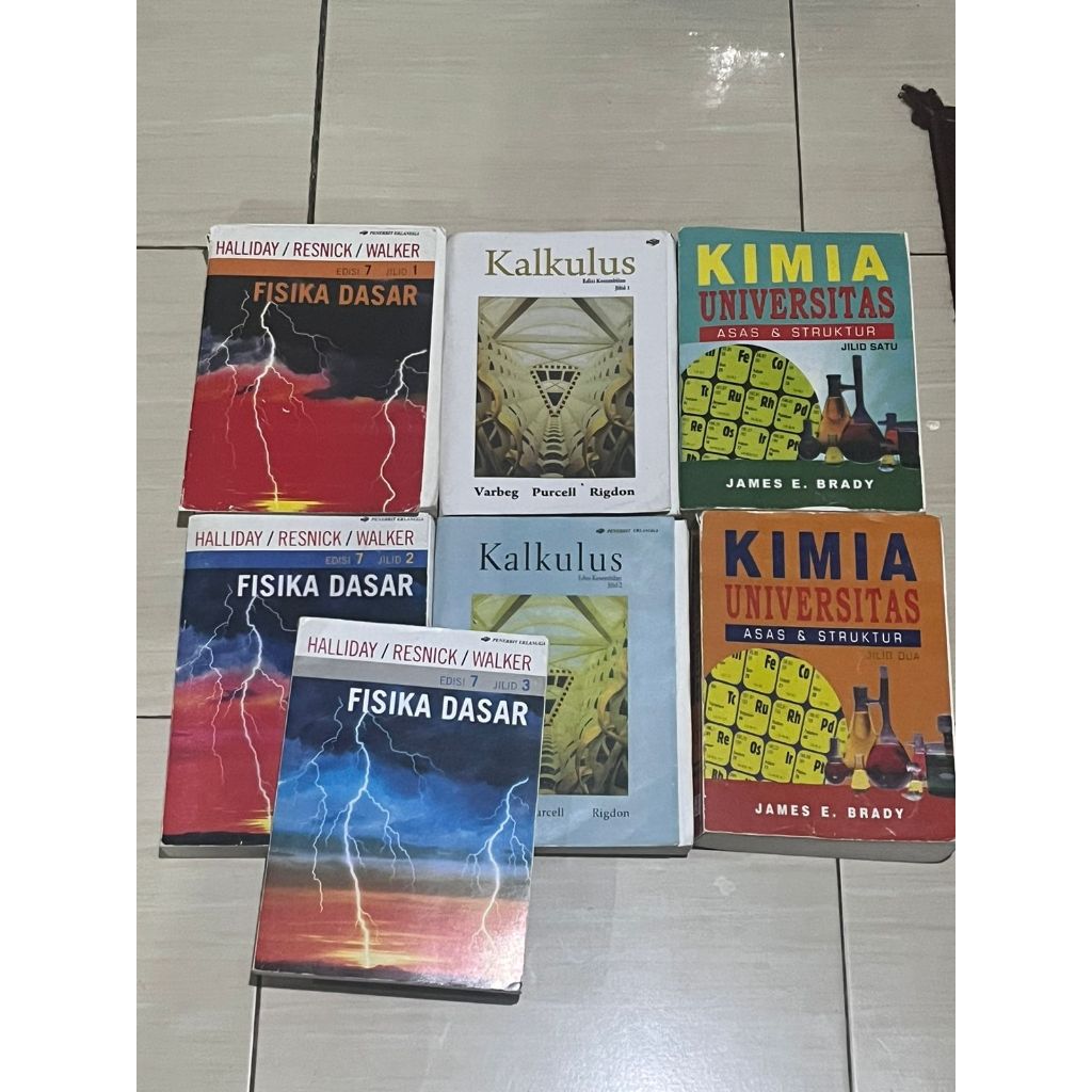 [PRELOVED] Buku Fisika Dasar Halliday Jilid 1, 2, dan 3 || Kalkulus Purcell Jilid 1 dan 2 || Kimia J