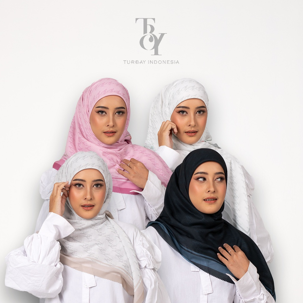 Turbay Indonesia - Aulia Series | Kerudung Hijab Printing Premium Motif Segi Empat Laser Cut