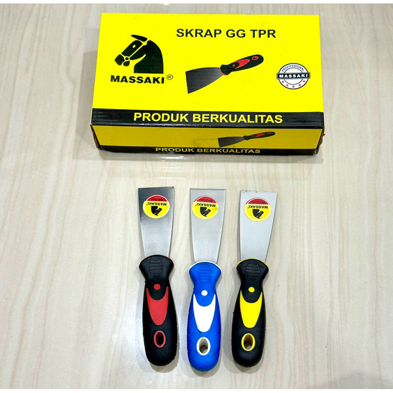 MASSAKI GG KARET 1-1/2” inci stainless steel asli sekrap kape gagang karet TPR 1,5 inci ( 4cm ) putt