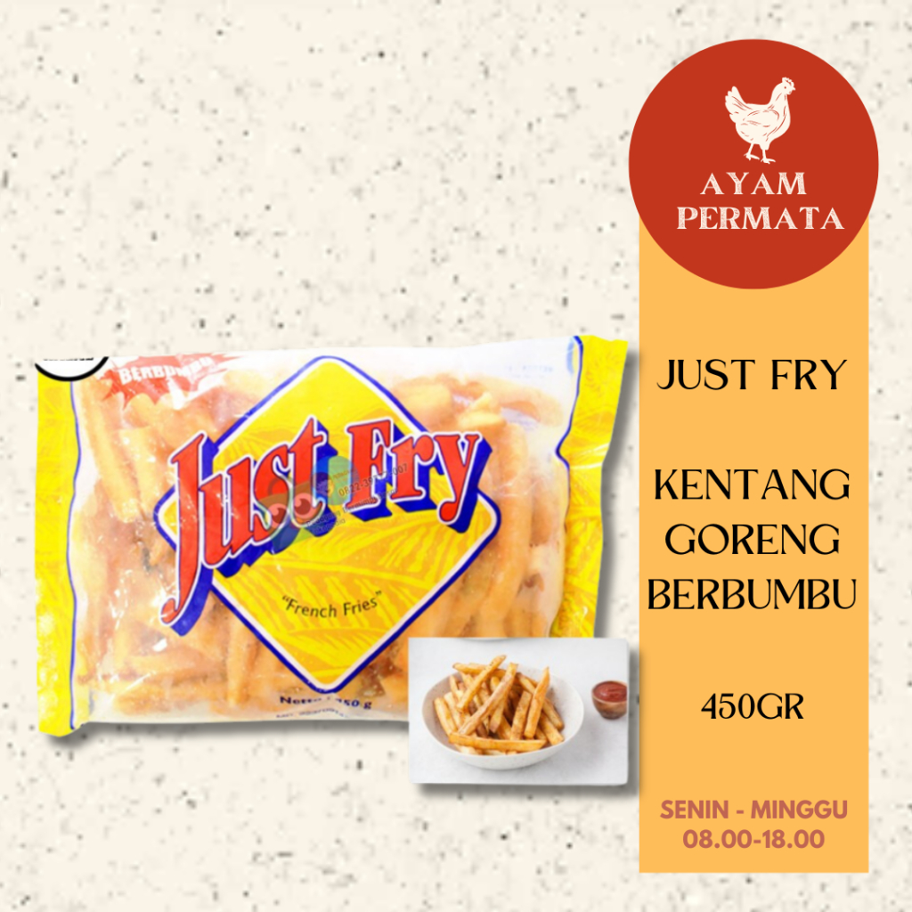 

Kentang Goreng Frozen Berbumbu Just Fry French Fries Seasoned - Ayam Permata