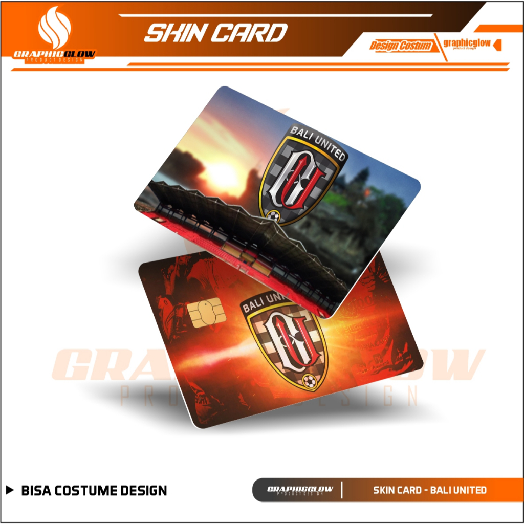 

LOGO BALI UNITED STIKER PELINDUNG KARTU SKIN CARD ATM SIM KTP E-MONEY STICKER LEM KUAT ANTI GORES