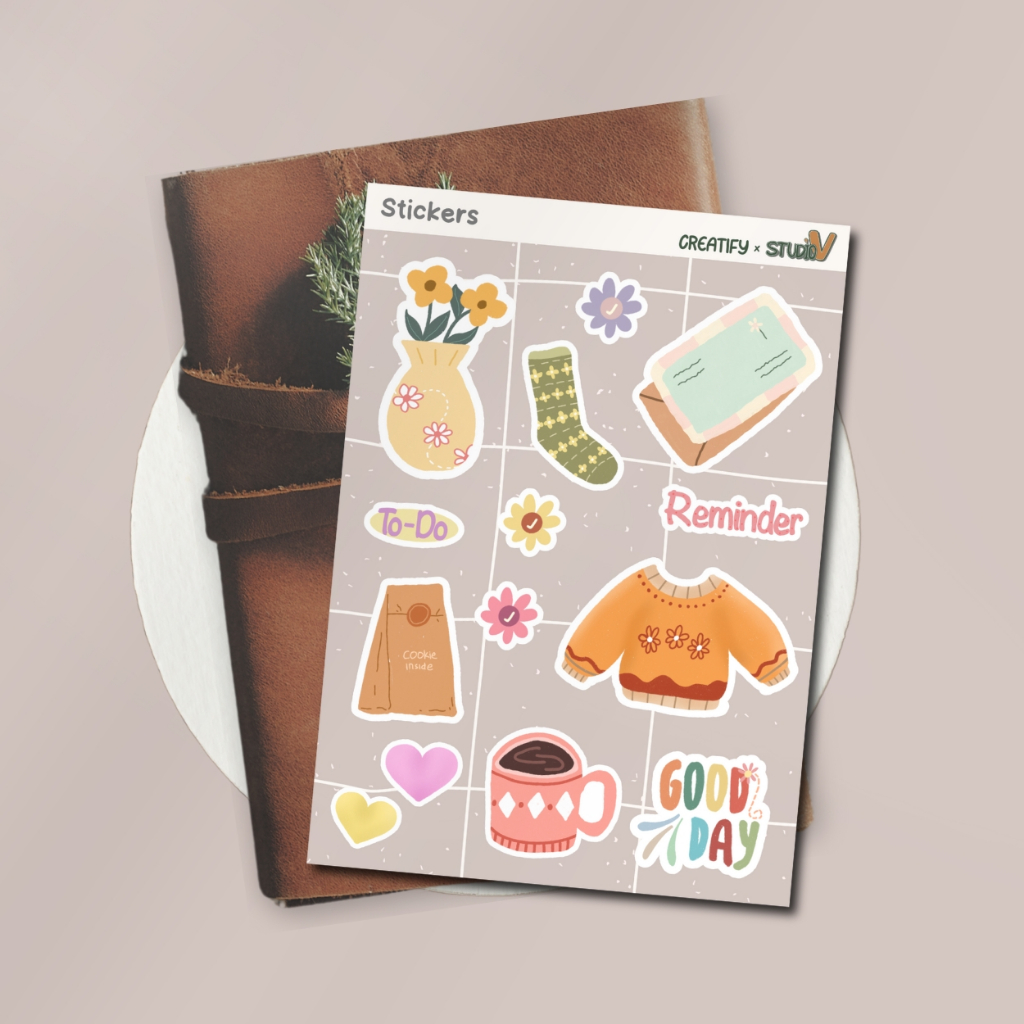 

Sticker Aesthetic Journal ScarpBook Tumblr Hp - Vinyl Mate Sticker Waterproof - Hygge Sticker