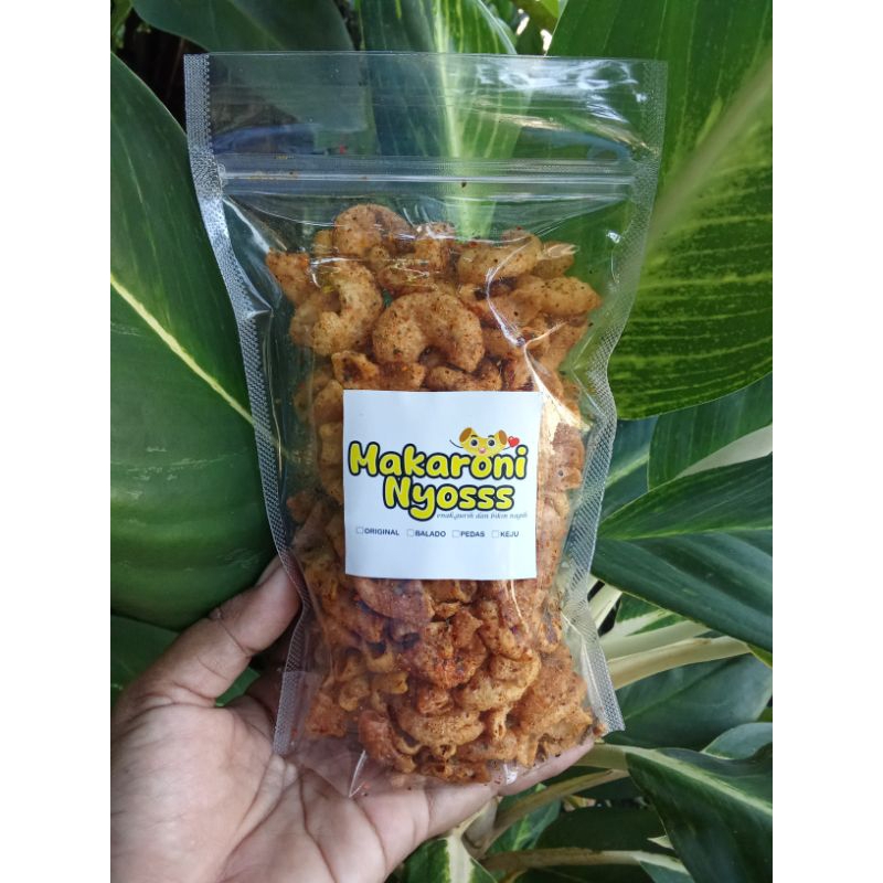 

Snack makaroni nyosss rasa pedes jeruk cemilan murah halal100%