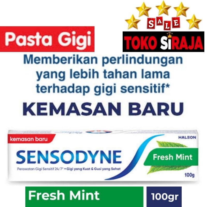 SENSODYNE FRESH MINT 100 GRAM / ODOL PASTA GIGI SENSITIF SENSODEN FRESH MINT 100 G