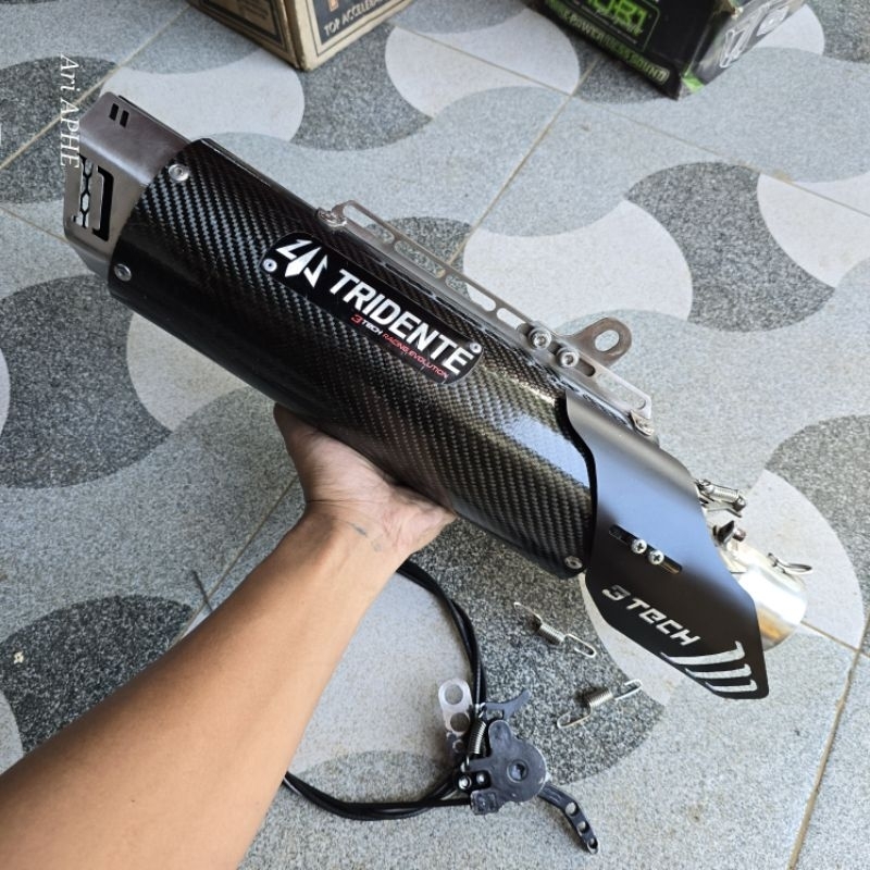 slincer silincer knalpot TRIDENTE F19 next gen modular carbon original 3tech
