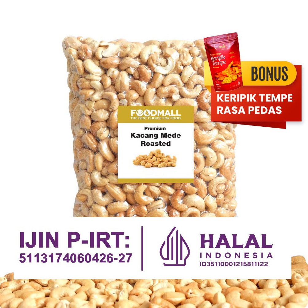 

KODE TBQGU Kacang Mede Roasted UTUH Mete Oven Panggang Matang Siap Makan