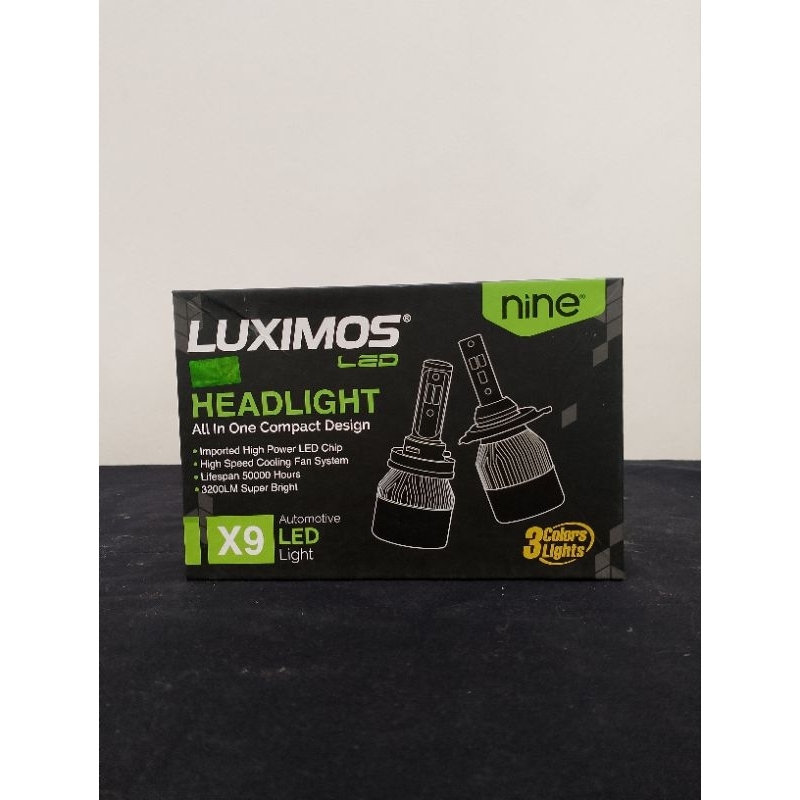 Lampu LED Luximos HB3 3Warna X9 automotive LED light