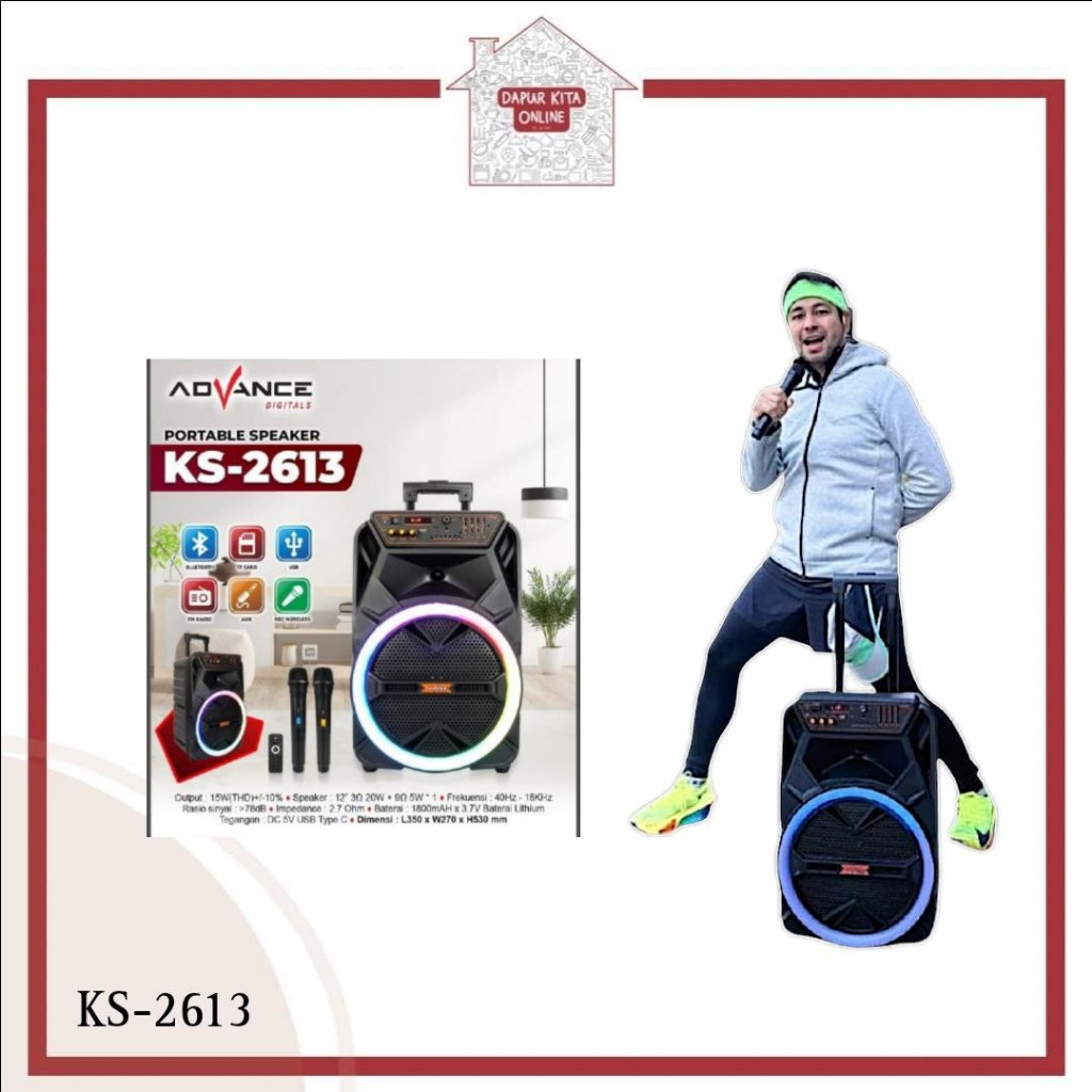 ADVANCE SPEAKER PORTABLE BLUETOOTH S-70 / Speaker GMC 883M 12 inch Bonus Mic Wireless / Plus Mic Kar