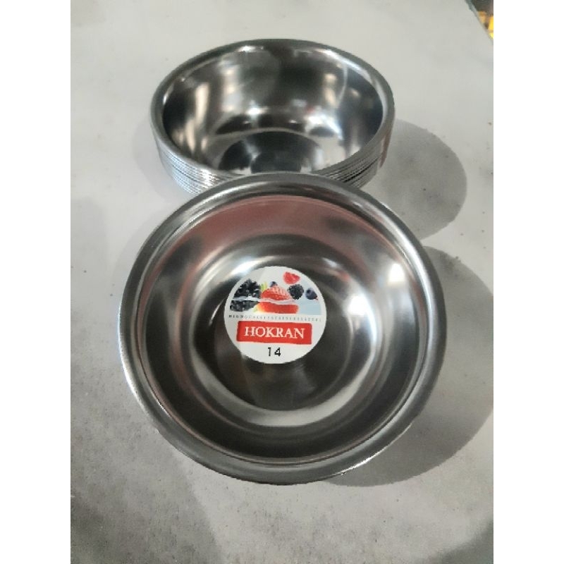 TEMPAT MAKAN KUCING STAINLESS|| MANGKOK STAINLESS SERBAGUNA 14CM|| TEMPAT MAKAN KUCING STAINLESS