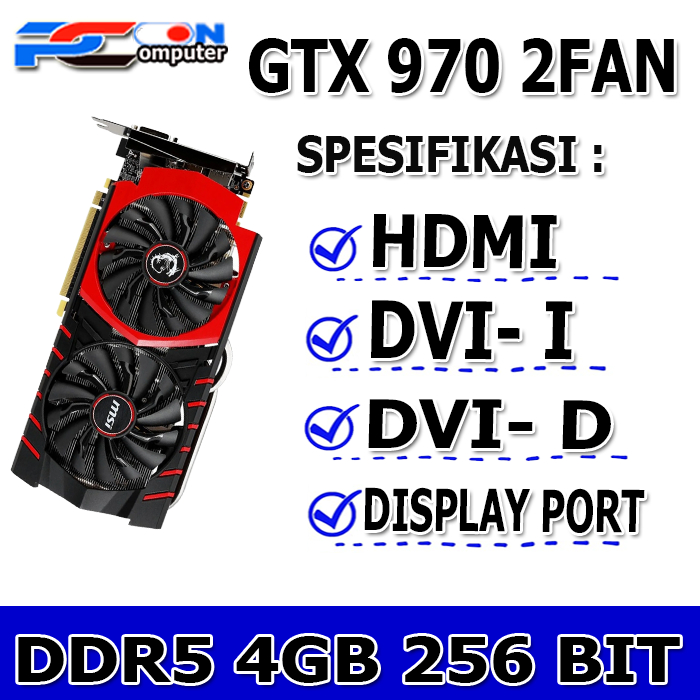 VGA NVIDIA Gtx 970 4GB DDR5 256 BIT GAMING