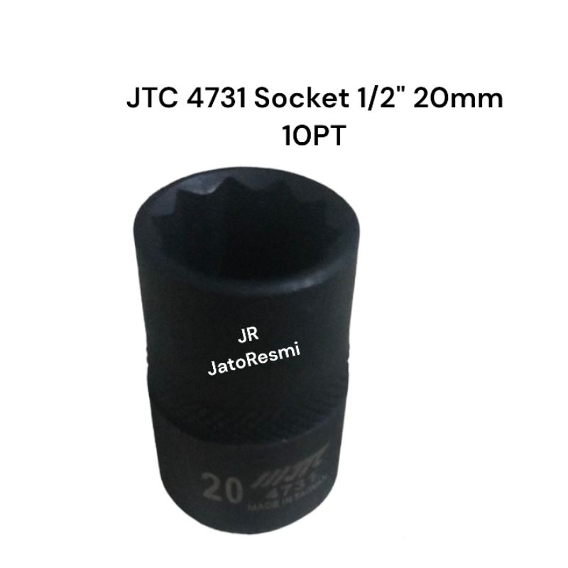 JTC 4731 Impact Socket 1/2" 20mm 10PT Kunci Spesial Socket Honda 20mm 10 Point