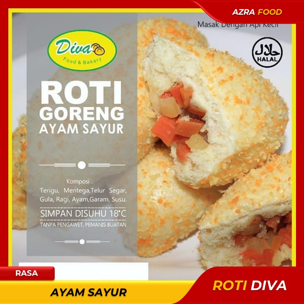 

Frozen Food Makanan Cemilan Roti Goreng Diva Rasa Ayam Sayur Sosis Pisang Coklat Keju Termurah Enak