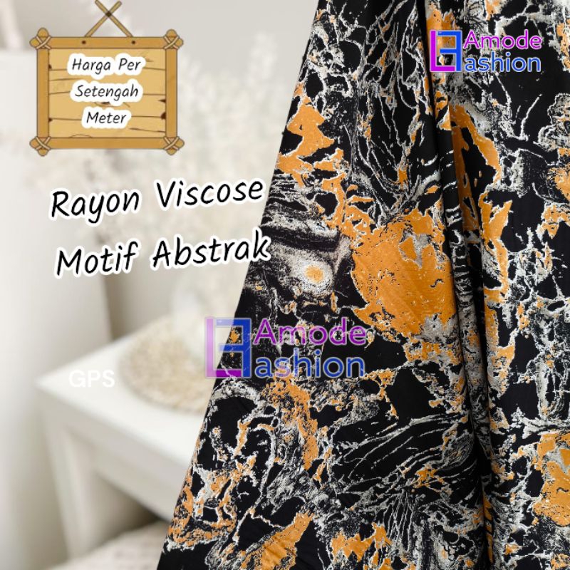 Kain Rayon Viscose Motif Abstrak