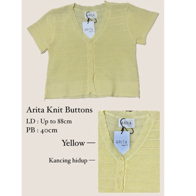 READYSTOCK IMPORT BKK #ARITA KNIT BUTTONS