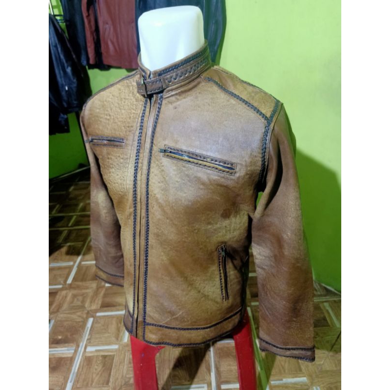 jaket kulit domba asli di sulam terbaik