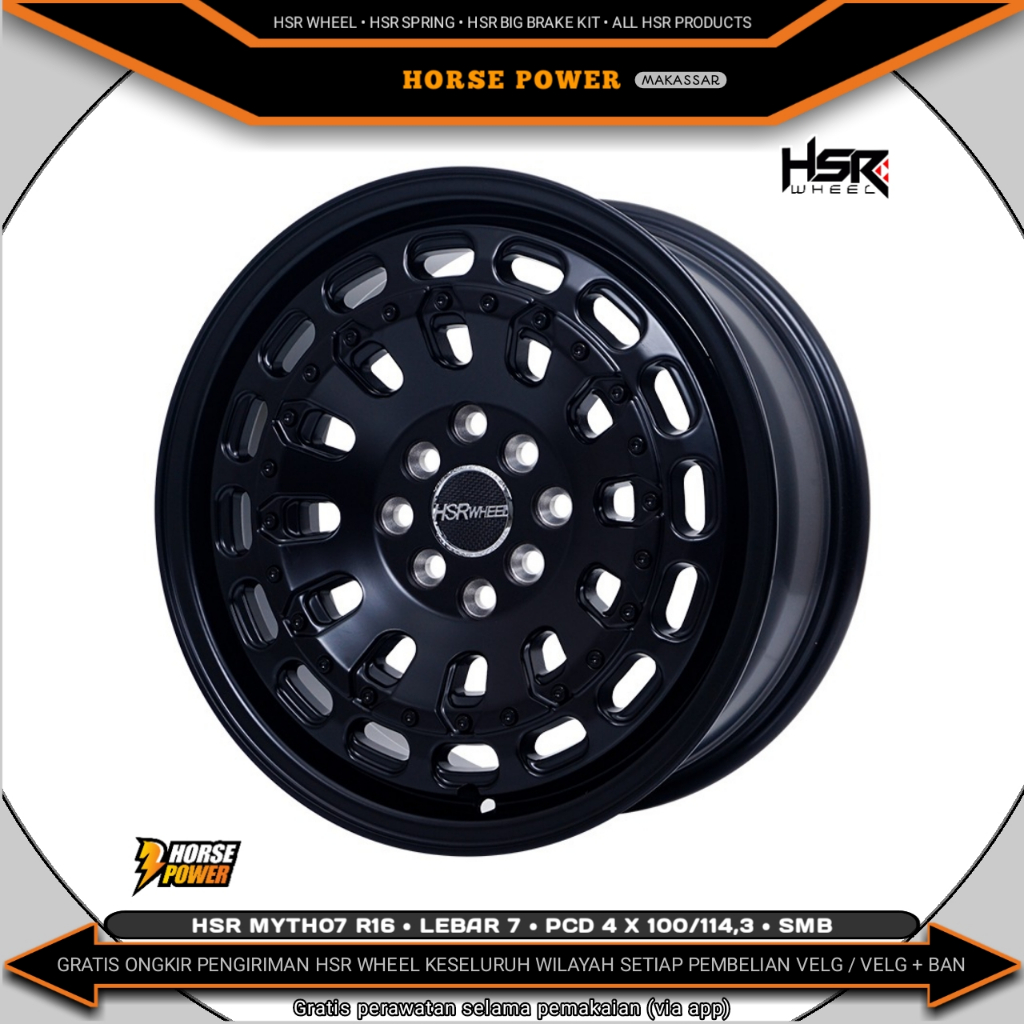 Velg R16 • Mobil 4 Baut Roda • Pcd 4 x 100/114,3 • Hsr Myth07 • Myth07x