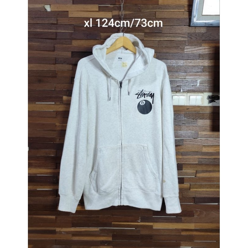 hoodie zipper stussy preloved