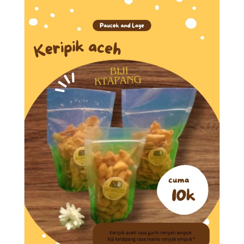 

cemilan biji ketapang /keripik aceh gurih renyah