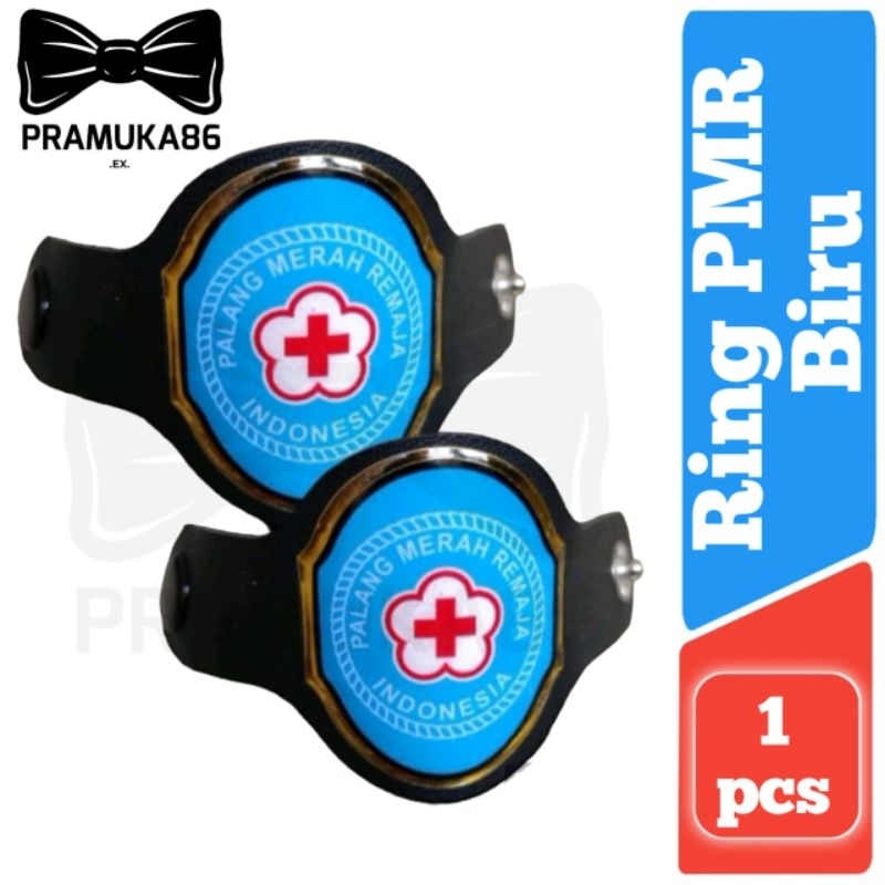 Ring Syal PMR Biru Kalep Fiber / Kolong Syal PMR Biru / Ring Palang Merah Remaja