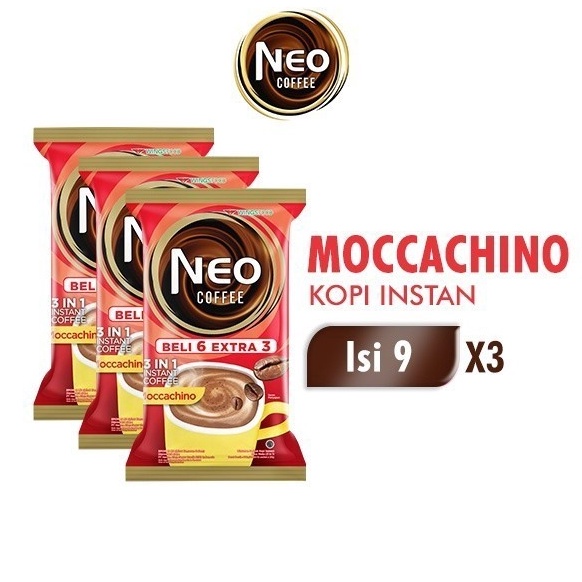 

Terlaris Neo Coffee Kopi Instan Moccachino Pack 2 gr isi 6 3 pcs x3