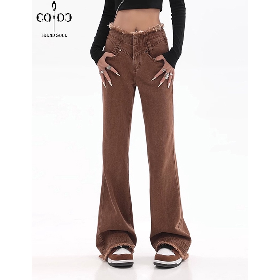 Serbuuuu Coco Trend Soul Jeans Coklat New Highwaist Loose Celana Jeans