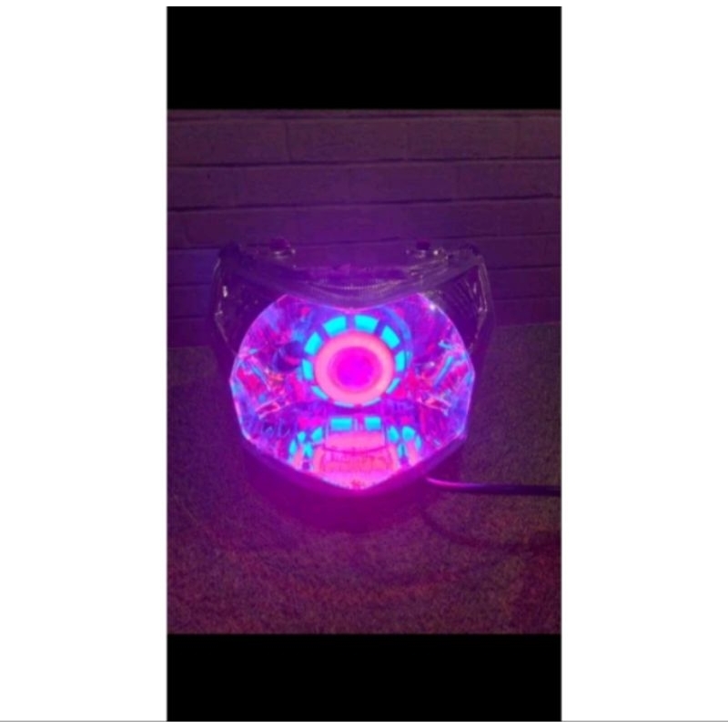 Kedok Batok Kepala Lampu Depan Vega ZR Plus Proji Running Sudah Plus Mika