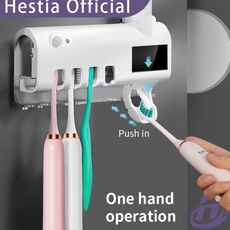 Paling Dicari CODSmart Automatic Toothbrush Sterilizer dispenser odol dan sikat gigi rak sikat gigi 