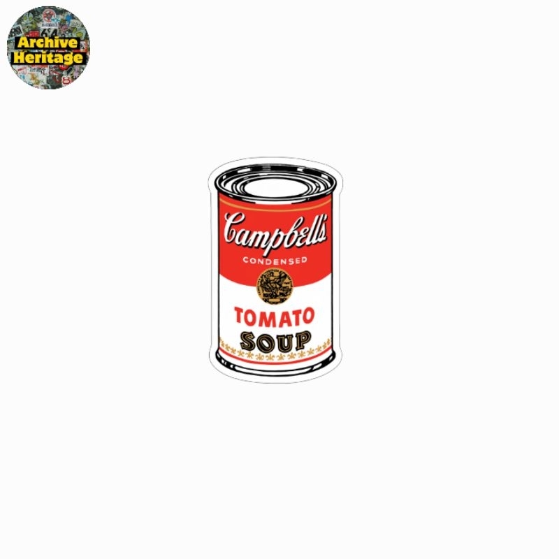 

sticker Campbells tomato soup Andy Warhol graphic art stiker