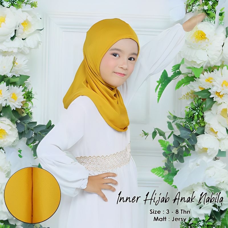 inner ninja anak tanpa bolong belakang bahan Jersey umur 4-10 tahun/Ciput anak perempuan/kerudung hi