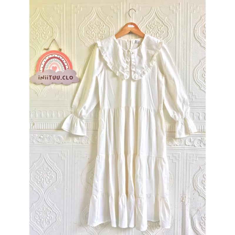 Long dress kerah babydoll