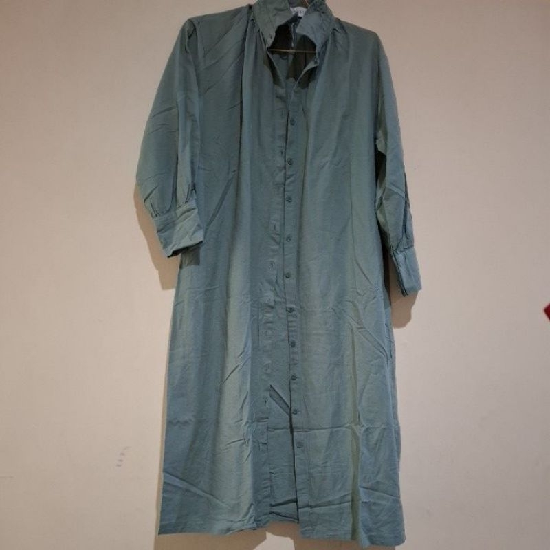 preloved set margo tunik masalinen bahan linen atasan & rok
