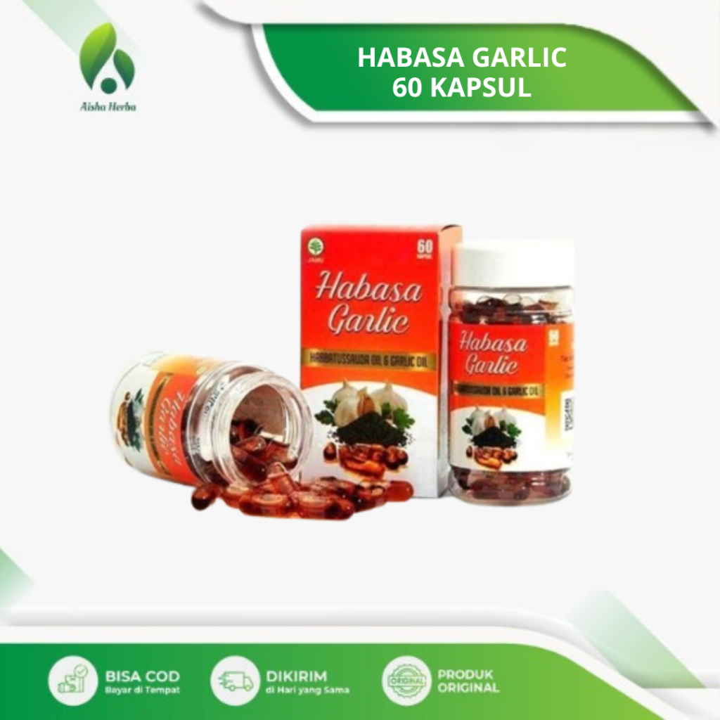 Habasa Garlic Oil - Kapsul Habbatussauda dan Bawang Putih - Membantu Atasi Hipertensi
