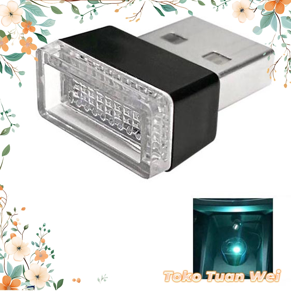 USB lampu suasana universal LED lampu malam warna-warni tanpa modifikasi lampu suasana mobil dekoras